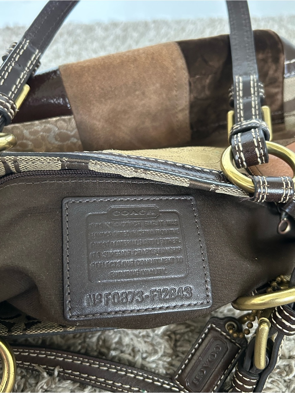 Coach Patchwork Tote | Coach F12843 - Picture 5 of 6